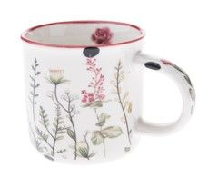 Hrnek 230ml-1ks-KVÍTÍ, d 7,7x7,5cm, porcelán