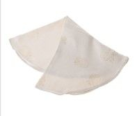 Ubrus d80cm VÁNOČNÍ VLOČKA, metal.niť, vodděodol. textil