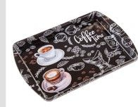 Podnos 20x14cm, COFFEE TIME, plech