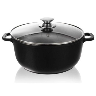 Hrnec d28cm GRANDE+PO sklo, nepřiln.povrch