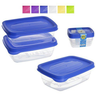 Dóza 0,3l, 3ks TREND 13x9,5x4,5cm, plast