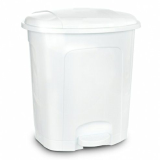 Koš odp.30,0l pedál 38x36x48cm, bílý, plast