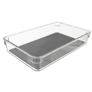 Organizér 24x16,2x4,8cm GREY, transp.plast