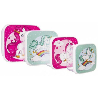 Box-sada 4ks-CHILD, JEDNOROŽEC, svačina (2,0, 0,64, 0,45, 0,3l), plast