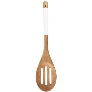 Vařečka 30cm s otvory WHITELINE, dřevo Akácie