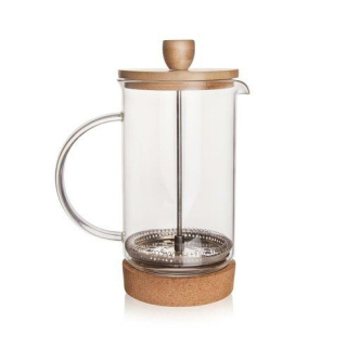 Konvice 0,40l CORK, COFFEE MAKER, sklo/NR/bambus