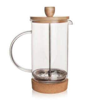 Konvice 0,75l CORK, COFFEE MAKER, sklo/NR/bambus