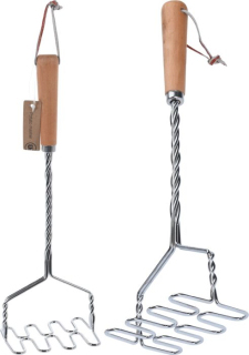 Mačkadlo brambor 37cm, dřevo/kov