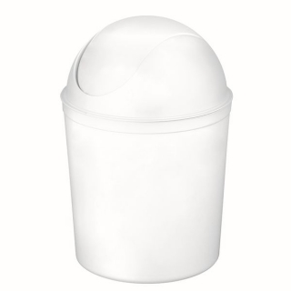Koš odp. 5l SWING bílý, bílé víko, d21x31,5, výklop