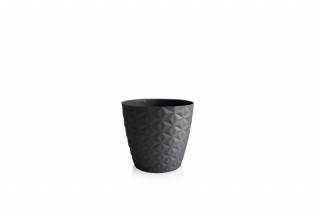 Obal d16cm CRYSTAL šedý matný, plast