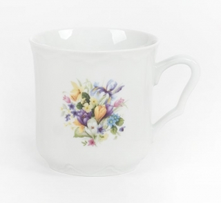 Hrnek 270ml KAREL-JAR.KVĚTINY, čes.porcelán