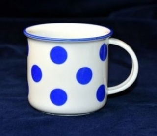 Hrnek 250ml TINA - MODRÝ PUNTÍK, čes.porcelán