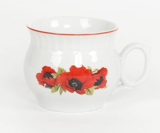 Hrnek 290ml DARUME-VLČÍ MÁK, čes.porcelán
