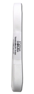 Stuha text.10m/6mm bílá TAFTOVÁ