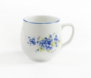 Hrnek 300ml BAŇÁK-POMNĚNKY modré, čes.porcelán