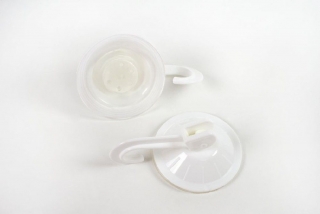 Háček d5cm,plast,s přísavkou a páčkou