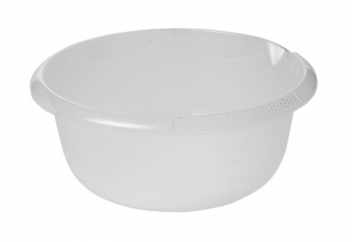 Mísa d32x14cm s výlevkou, transparent,plast