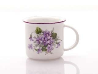 Hrnek 250ml TINA - FIALKY, čes.porcelán