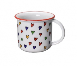 Hrnek 250ml TINA - SRDÍČKA kanta, český porcelán