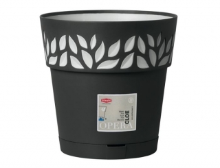 Květ. d20xh19cm GRAFIT/šedá CLOE+miska