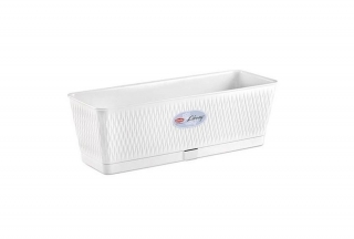 Truhlík 50cm bílý LIBERTY+miska, š18xv16cm, plast