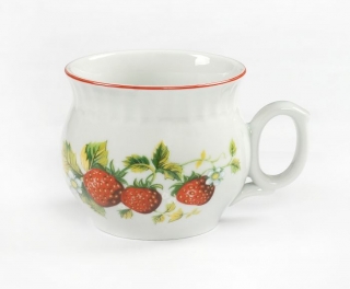 Hrnek 290ml DARUME-JAHODY U1268, čes.porcelán