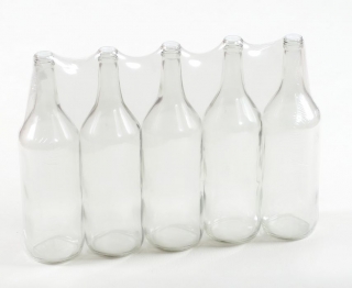 Láhev 1,0l LIEH (SPIRIT), šroubení, sklo (5ks)