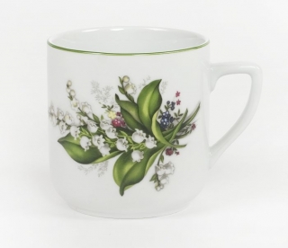 Hrnek 400ml PĚTKA-KONVALINKA, čes.porcelán