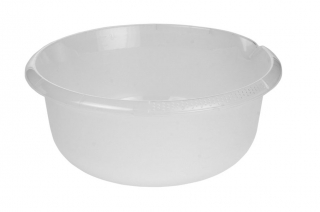 Mísa d36x15cm s výlevkou, transparent, plast