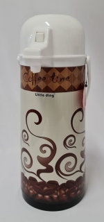 Termoska 1,8l pumpovací COFFEE, plast/sklo