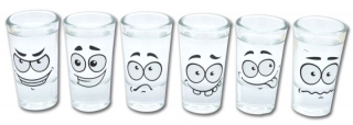 Sklenice 25ml FUNNY, panák (6ks)