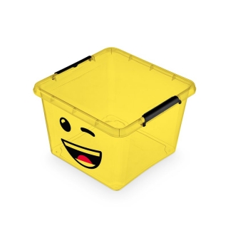 Box 32,0l IML-SMAJLÍK-rošťák, žlutý 39x39x26cm, děts., plast