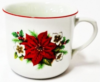 Hrnek 650ml VAŘÁK-POINSETTIA, čes.porc.