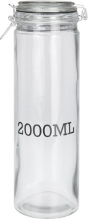 Dóza 2,00l d10x32cm, 2000ML, patentní, sklo