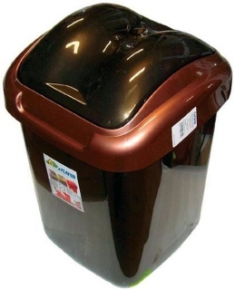 Koš odp.15l FALA černý/bronz,výklop