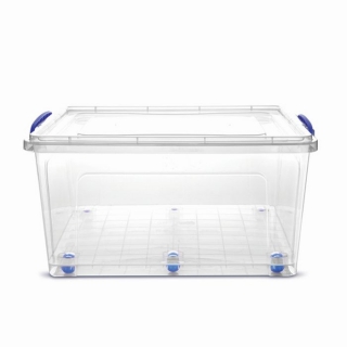 Box 42,0l CLEAR, 55x37x29cm+koleč., plast