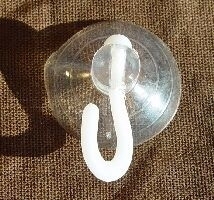 Háček malý plast.,s přísavkou
