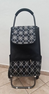 Taška s kol., KOSOČTVERCE, (24kg), před.kapsa-zip, textil