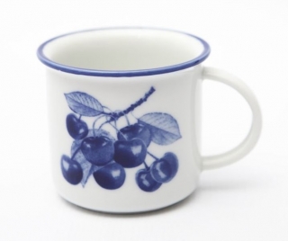 Hrnek 380ml TINA - TŘEŠNĚ kobalt, český porcelán
