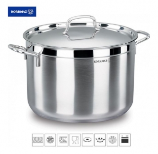 Hrnec d28+PO ALFA,11,0l, v.18cm, indukce, nerezový