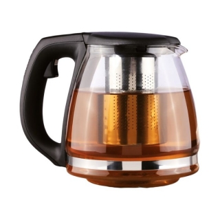 Konvice 1,20l SKLO+sítko NR, sklo/plast