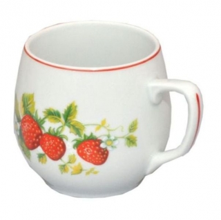 Hrnek 300ml BAŇÁK-JAHODY, čes.porcelán