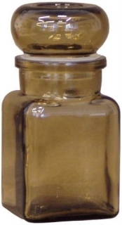 Dóza 150ml kouř. TK150/K, 5,5x5,5x12cm, sklo