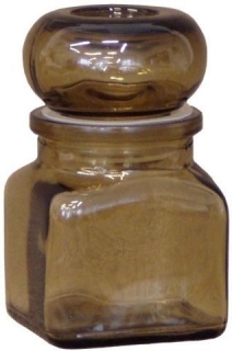 Dóza 120ml kouř.TK120/K, 5,5x5,5x9,5cm, sklo