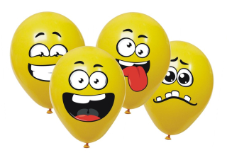 Balónky 6ks SMAJLÍCI MINKY