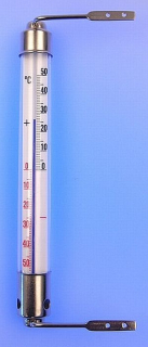 Teploměr 20,0cm okenní, -50°C+50°C, kov.obj.