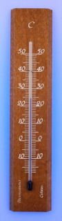 Teploměr 14x3cm pokoj., -10°+50°C, dub