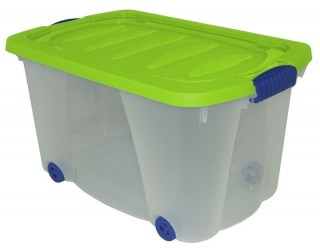 Box 76,0l, 60x40x32cm, kolečka, plast