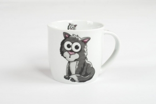 Hrnek 260ml ANDREAS-KOČKA A57448, čes.porcelán